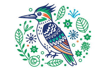 vector illustration of a bird