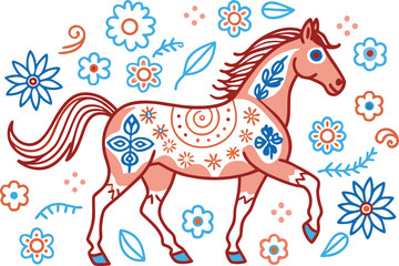 vector illustration of a horse