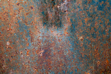 Close up of rust on a garden spade