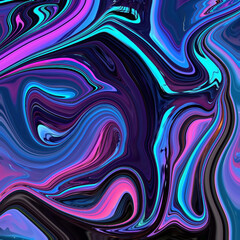 Vivid abstract swirl in neon blue, purple, and pink tones, creating a dynamic and futuristic fluid motion design. Perfect for tech or digital-themed backgrounds.