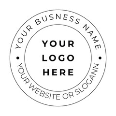 Vintage Round Stamp Logo Design Vector Badge Template © VectorNest