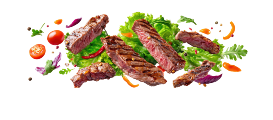 Grilled steak salad explosion