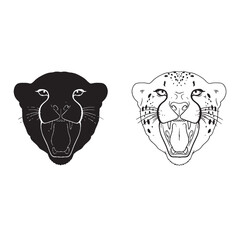 Lightweight Frame Featured - Cheetah Figure Pairing - Sleek Silhouette and Defined Lineart - Cheetah silhouette - Cheetah lineart - Cheetah vector - silhouette & lineart of Cheetah

