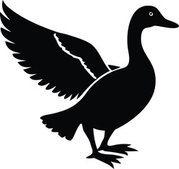 Duck Silhouette Vector 