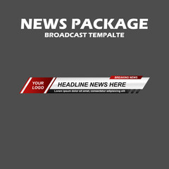 news pagkage broadcas template vector