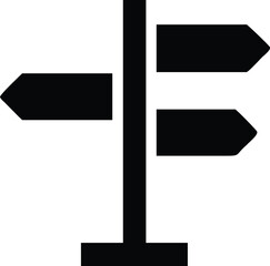 Obraz premium Direction signpost navigation guidance icon