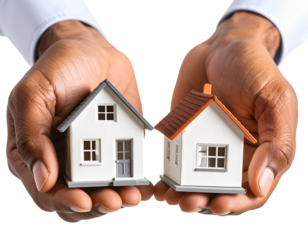  Man tearing model house in half – symbol of divorce and separation PNG