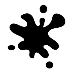 インク・ペンキの飛沫イラスト　ブラック