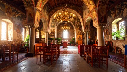 Fototapeta premium Interior of a historic church