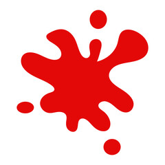 インク・ペンキの飛沫イラスト　レッド