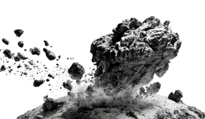 Asteroid impact on a celestial body