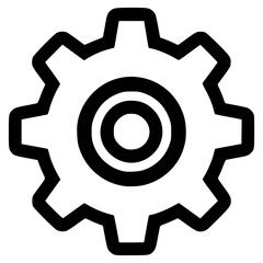 Gear icon representing machinery design and engineering concepts