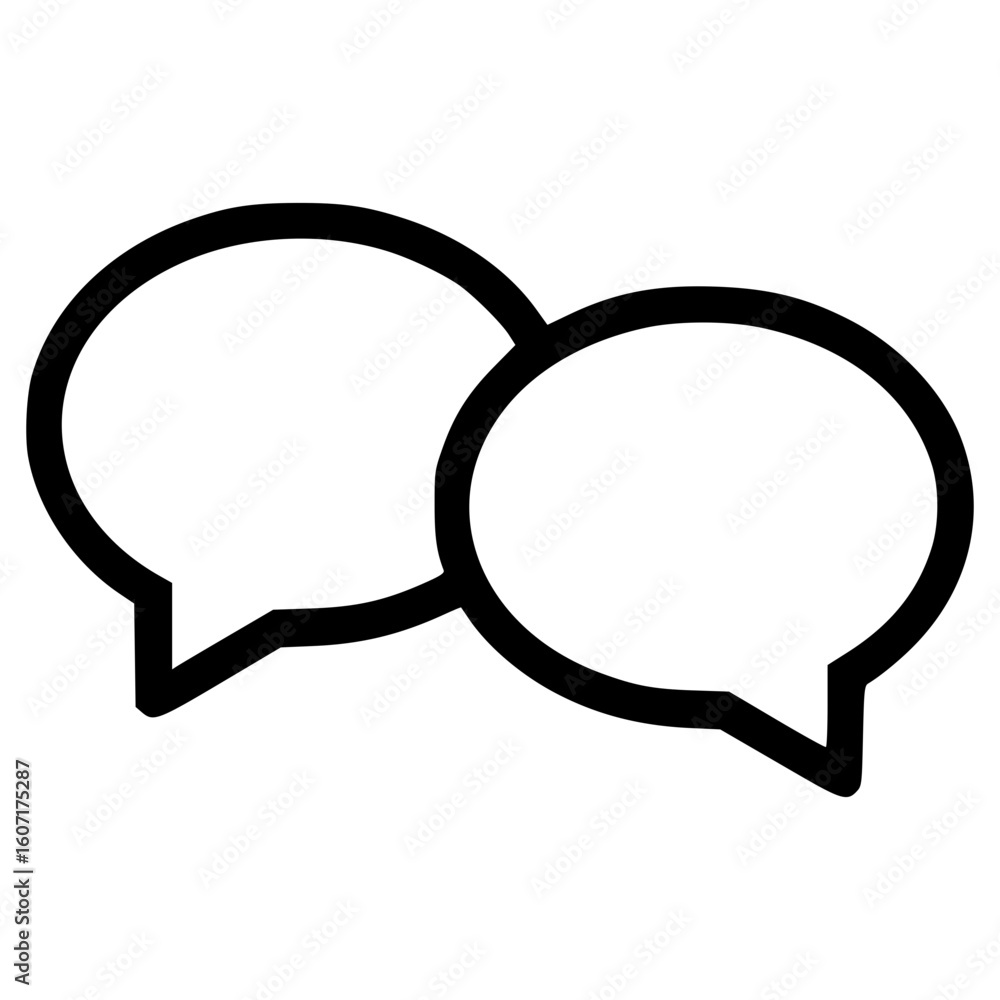 Poster digital vector icons for communication with speech bubbles