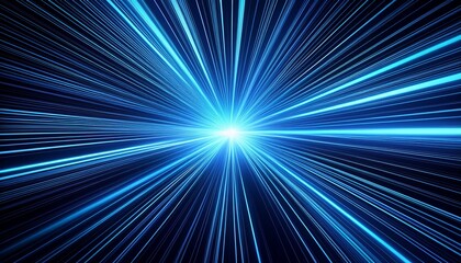 moving blue light streak ray