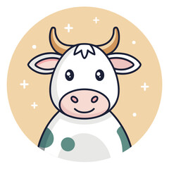 Cow T-Shirt Design with Cow Logo and Icon – Cute Farm Animal Graphic for Apparel, Dairy Brand, Agriculture Logo, Cartoon or Minimal Cow Illustration for Merchandise, Stickers, or Farmwear

