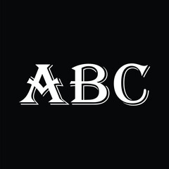 ABC abstract letter logo design. This logo is designed by three abstract letters