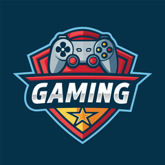 Gaming T-Shirt Design with Gamer Icon and Logo – Esports Style Graphic for Apparel, Streamer Branding, Game Controller Symbol, Retro or Modern Video Game Art for Merchandise or Stickers

