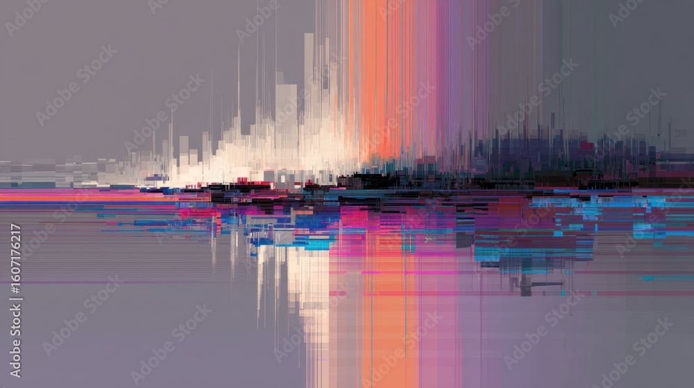 Poster Abstract Visual Art Based on System Error Design Elements