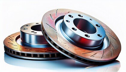 brake discs isolated on white background auto part braking disk
