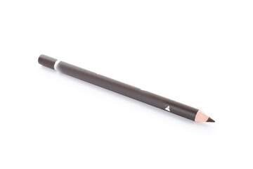 One brown eyebrow pencil isolated on white
