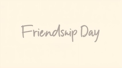 Friendship Day Typography on Beige Background