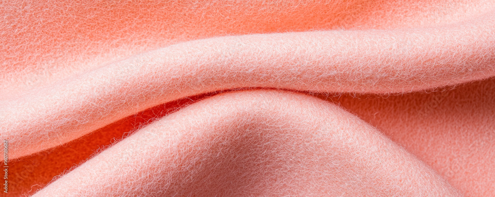 Poster soft light peach felt fabric with warm glow and delicate texture creating cozy and inviting atmosphe