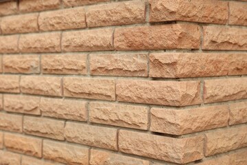 Texture of brick wall as background, closeup