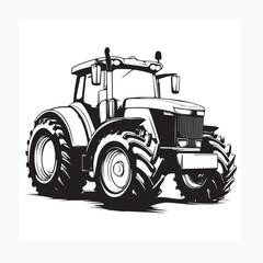 tractor on a white background
