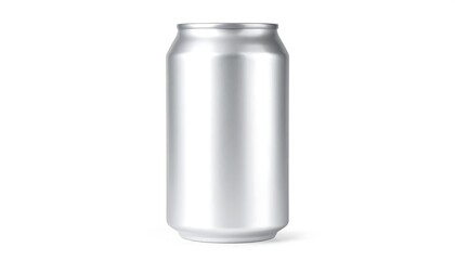 Blank aluminum can, isolated