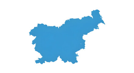 Naklejka premium Slovenia map blue silhouette on white background travel destination europe country