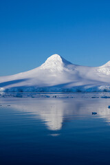 Antarctica snow capped mountains