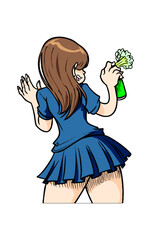 teenager spray painting wall - urban street art illustration - AEROSOL 1.ai