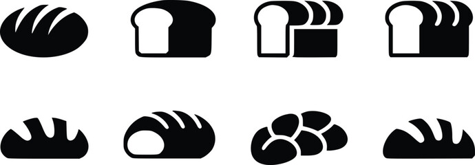 Various bread loaves and rolls loaf bakery