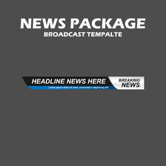 news pagkage broadcas template vector