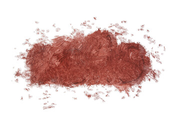 Dynamic red brushstroke art with textured details on a transparent background, ideal for creative design projects and digital artwork