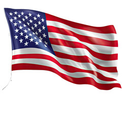 American flag, waving