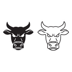 Robust Physique Defined - Ox Outline Set - Precise Vector Silhouette and Detailed Lineart - Ox silhouette - Ox lineart - Ox vector - vector set of Ox

