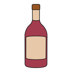 A sleek bottle of wine with a blank label, waiting to be personalized. Its dark glass hints at rich flavors inside—elegant, mysterious, and full of potential.
