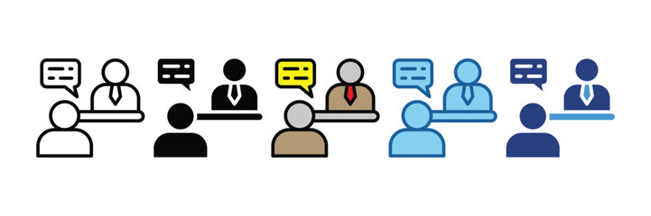 Interview  Icon Element For Design