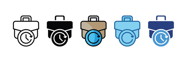 Full Time Job  Icon Element For Design