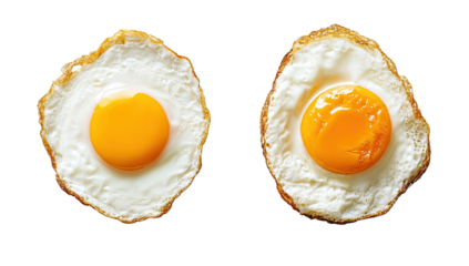 Two fried eggs, top view