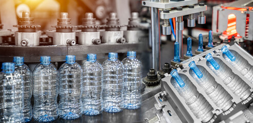 Automatic PET Plastic Bottle Blow Moulding Machine.