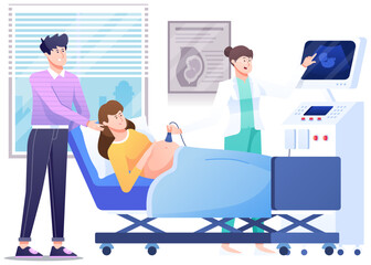 pregnancy. check by doctor in hospital