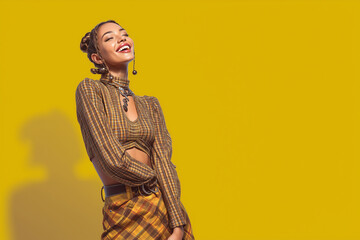 Fashion model isolated 3d background