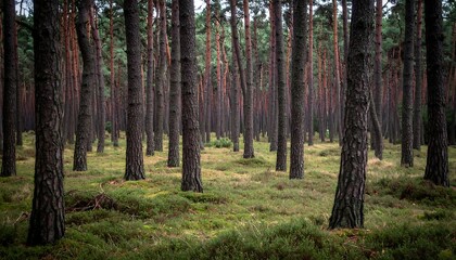 Pine forest canopy
