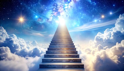 Stairway to heaven, ethereal landscape