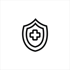 health protection. simple line icons vector