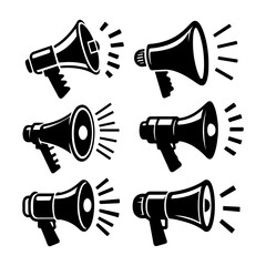 megaphone on white background