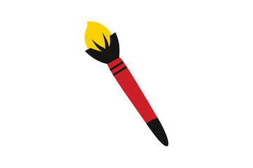 Single brush stroke doodle vector art illustration on white background design element