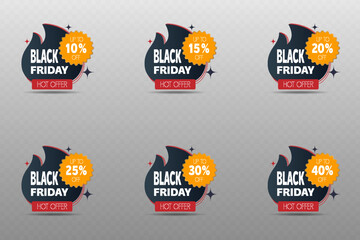 Hot Black Friday deals with fire figurines and 10-40% off tags.